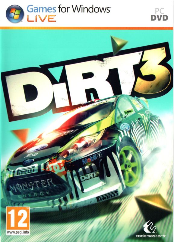 Dirt 3 box art for Xbox 360